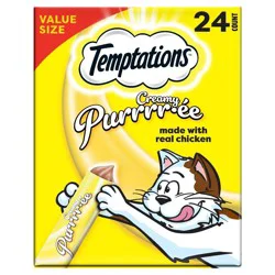 Temptations Puree with Chicken Flavor Squeezable Lickable Cat Treats - 10.1oz