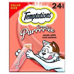 Temptations Puree with Salmon Flavor Squeezable Lickable Cat Treats - 10.1oz
