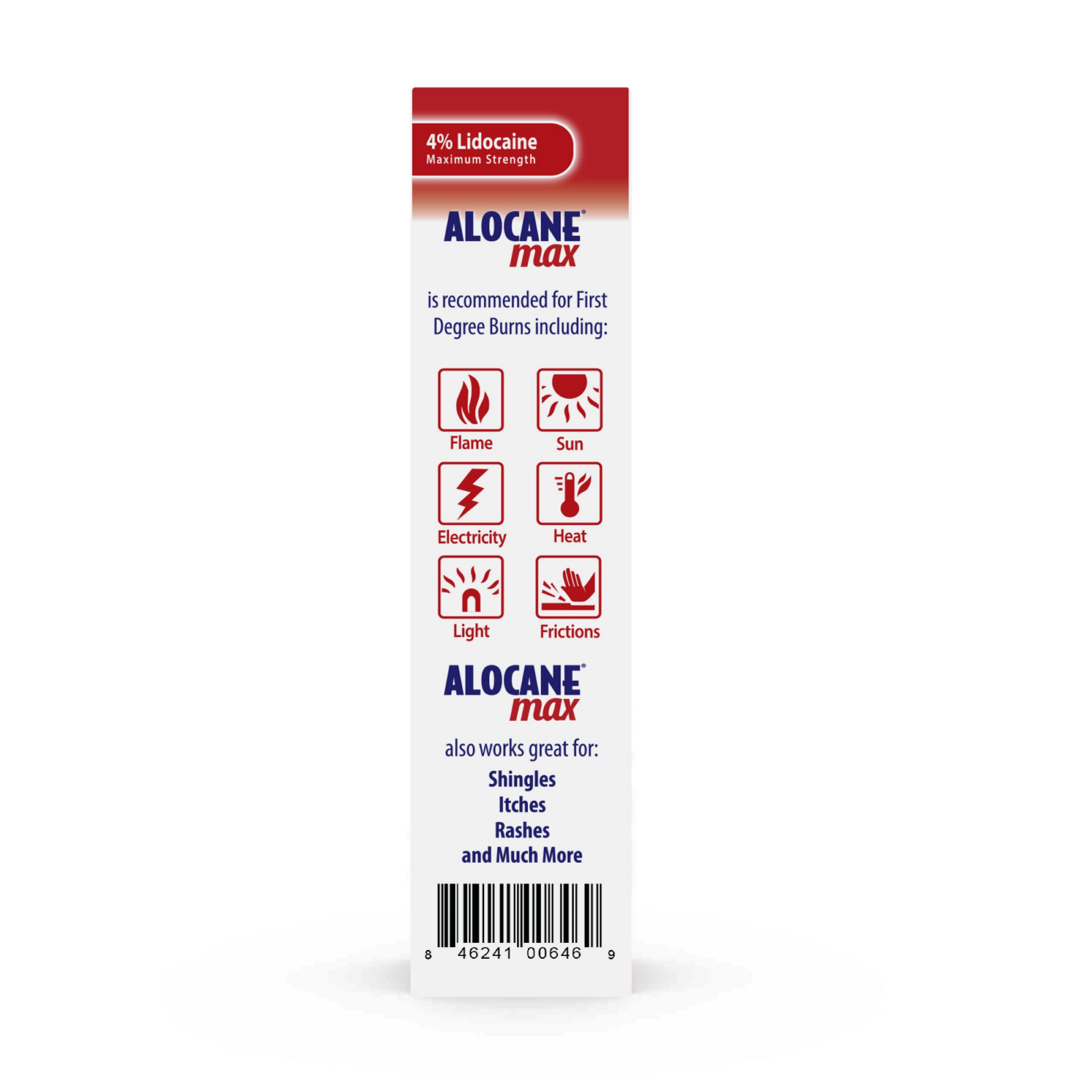 slide 4 of 4, Alocane Max Maximum Strength Emergency Burn Gel with Antiseptic 2.5 fl oz, 2.5 fl oz