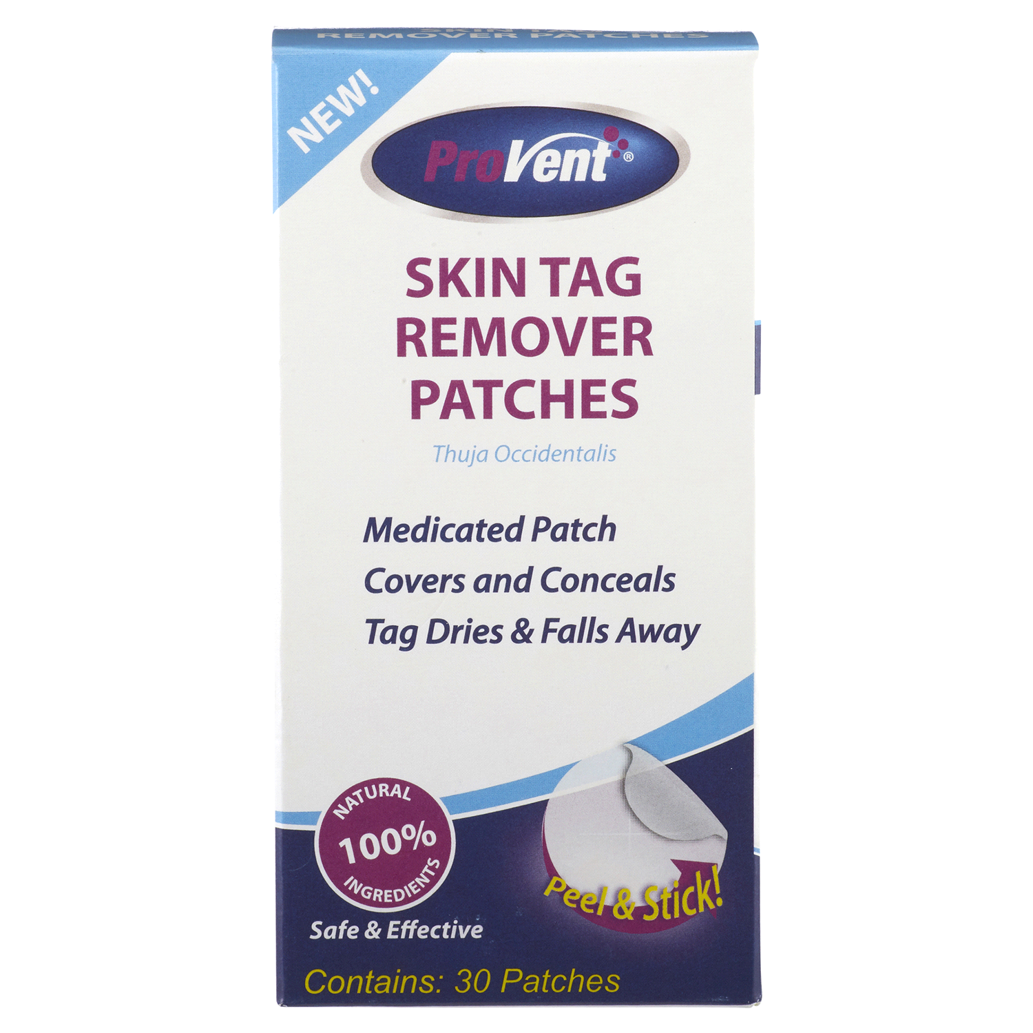 slide 1 of 3, Provent Skin Tag Remover Patches, 30 Ct, 30 ct
