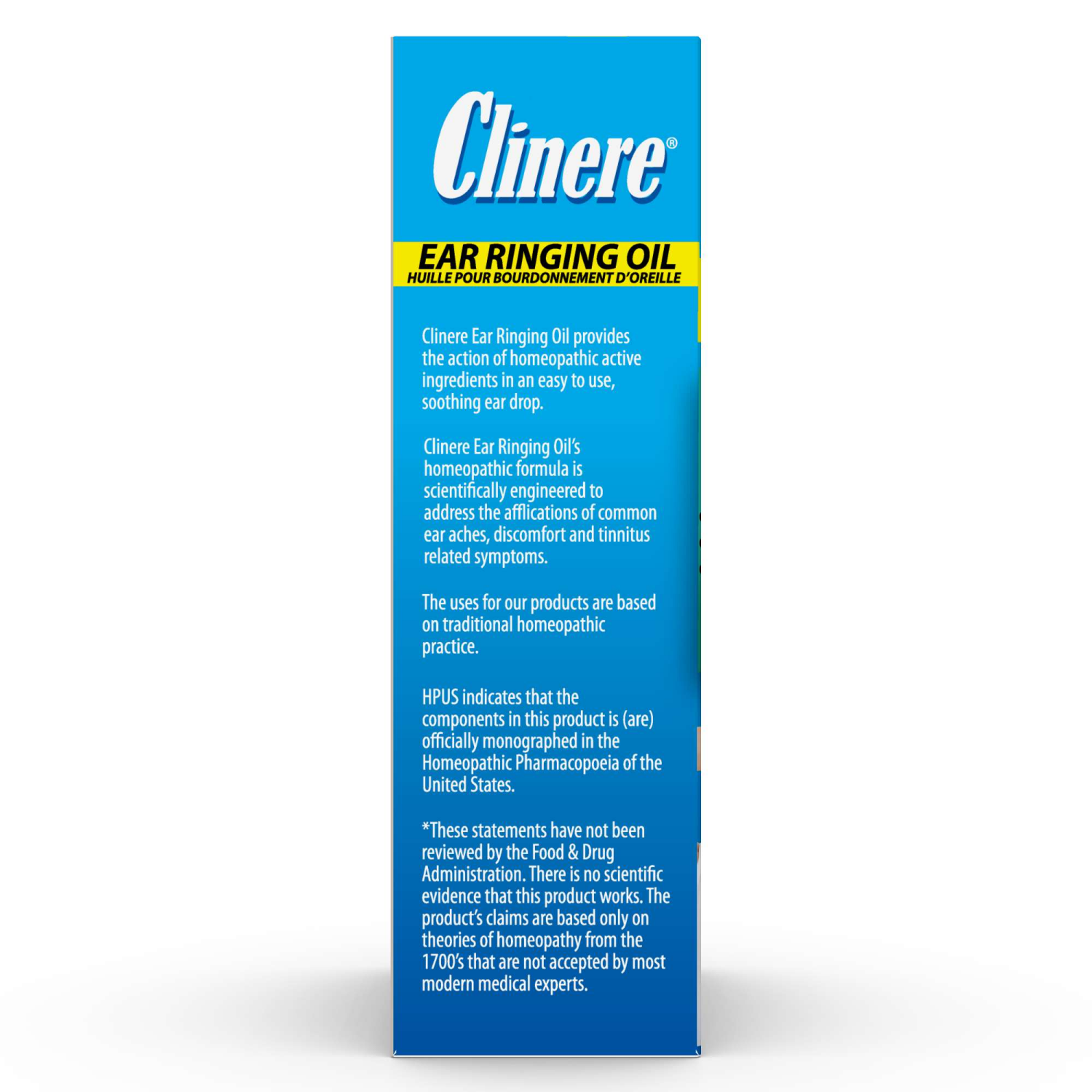 slide 2 of 4, Clinere Ear Ringing Oil Bilingual, 0.5 oz