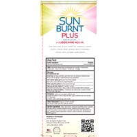 slide 7 of 13, SunBurnt Plus Pain Relief Gel with Lidocaine HCL 4% 4 oz, 4 oz