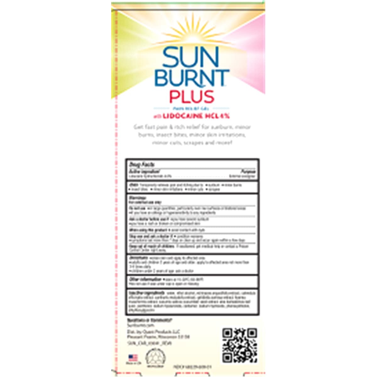 slide 9 of 13, SunBurnt Plus Pain Relief Gel with Lidocaine HCL 4% 4 oz, 4 oz