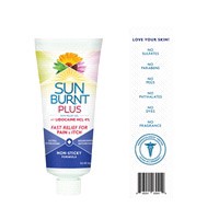 slide 11 of 13, SunBurnt Plus Pain Relief Gel with Lidocaine HCL 4% 4 oz, 4 oz