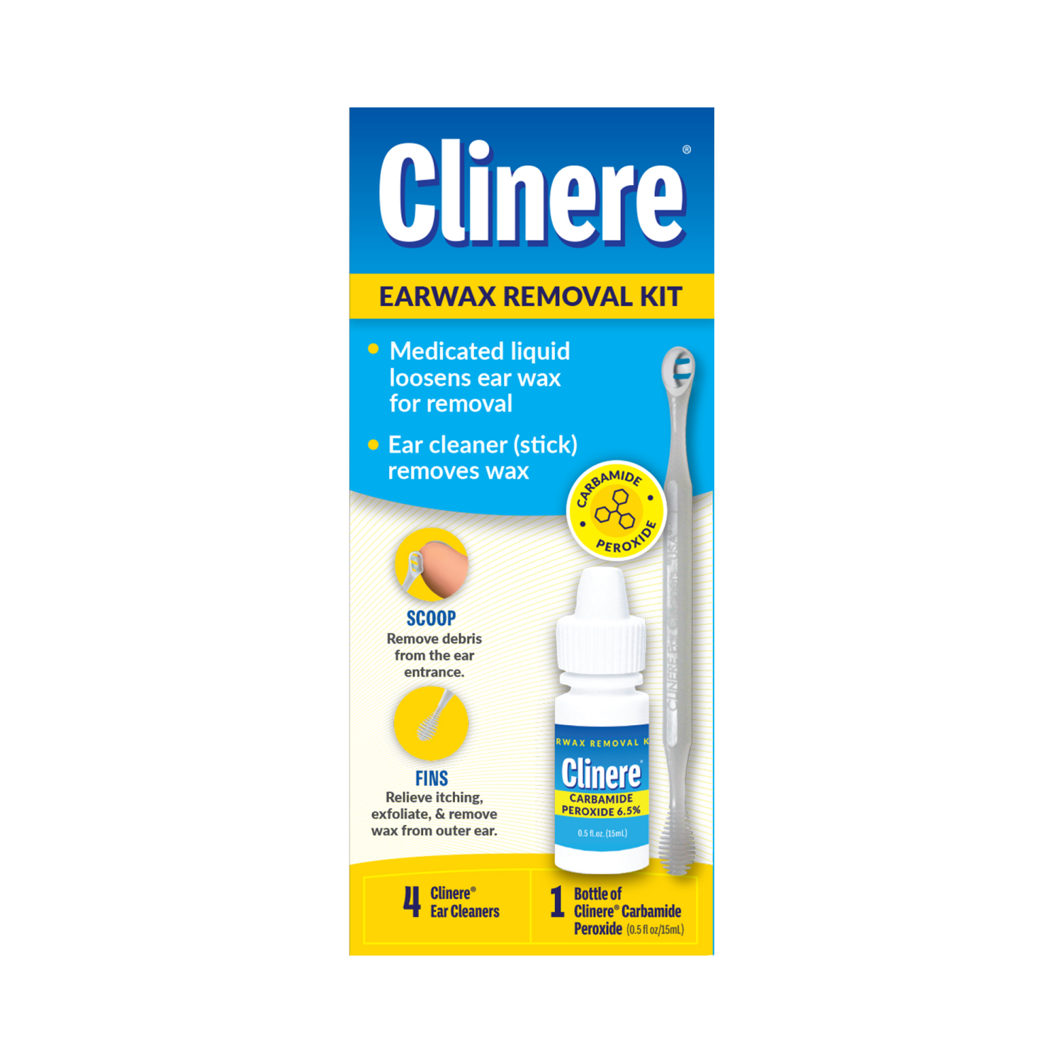 slide 1 of 5, Clinere Earwax Removal Kit, 0.5 oz
