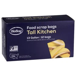BioBag Tall Kitchen Compostable Food Trash Bags - 12ct/13gal