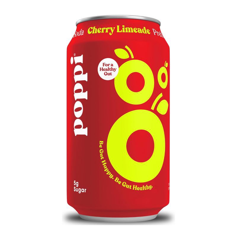 slide 1 of 1, Poppi Cherry Limeade Prebiotic Soda - 12 fl oz Can, 12 fl oz