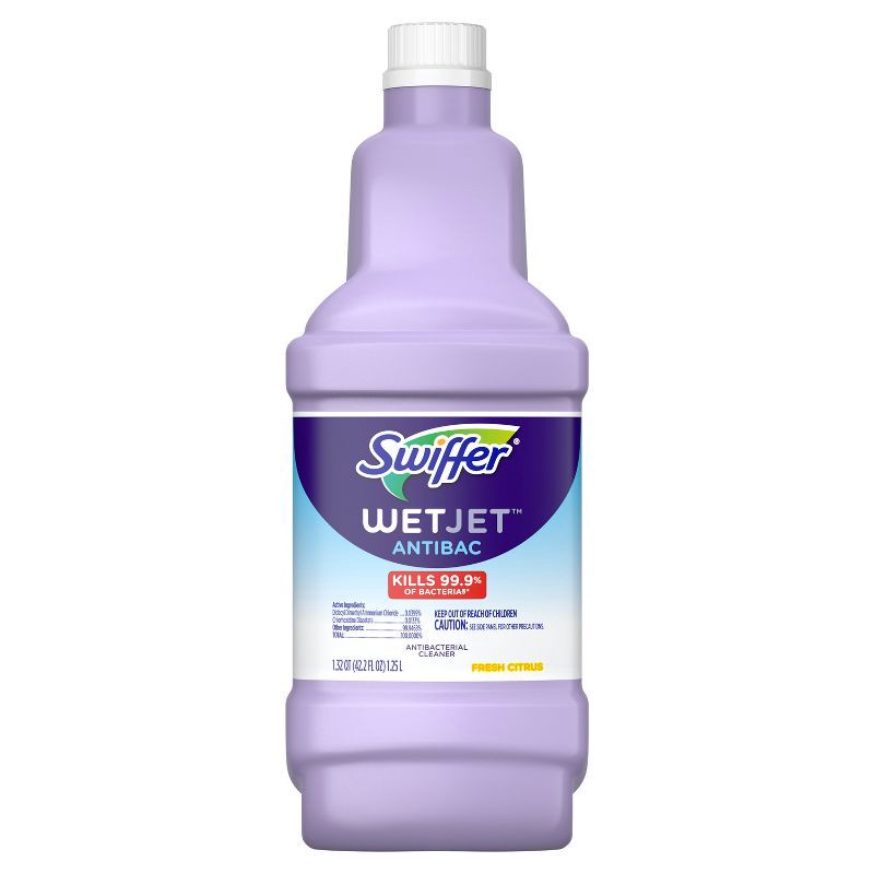 slide 6 of 9, Swiffer WetJet Solution Antibacterial Cleaner - 42.2 fl oz, 42.2 fl oz