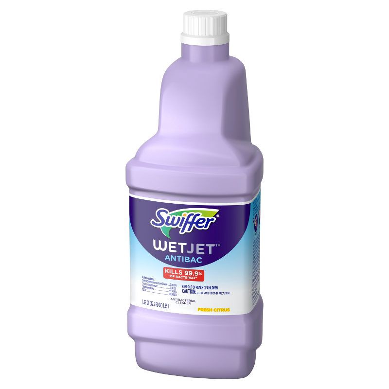 slide 7 of 9, Swiffer WetJet Solution Antibacterial Cleaner - 42.2 fl oz, 42.2 fl oz