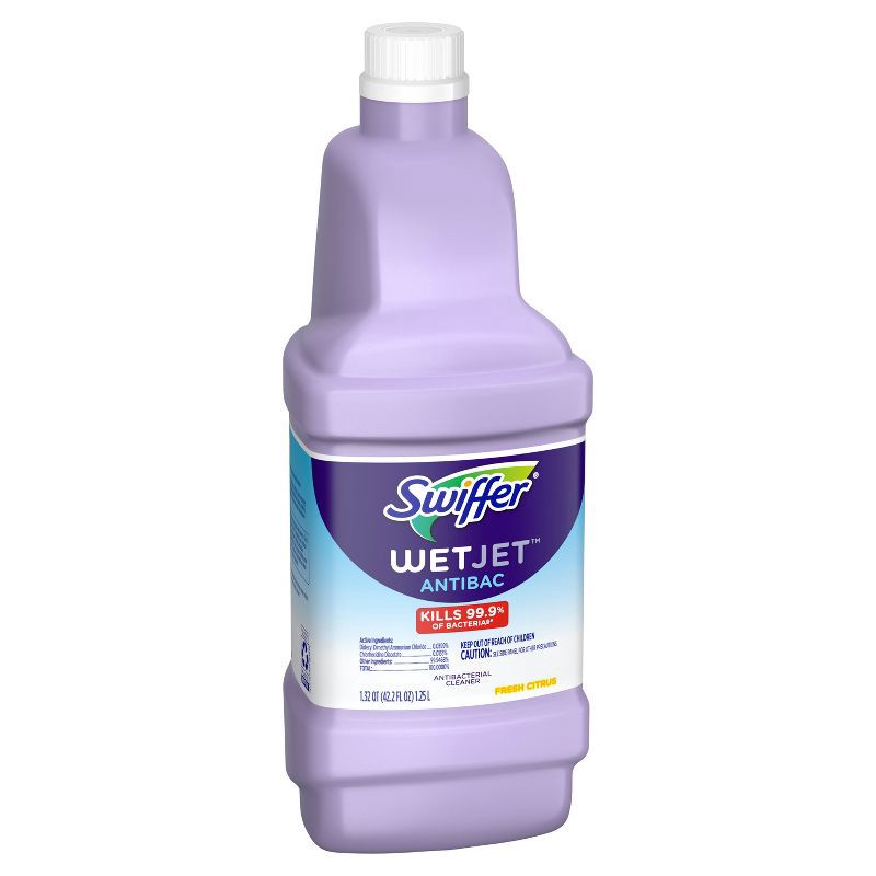 slide 8 of 9, Swiffer WetJet Solution Antibacterial Cleaner - 42.2 fl oz, 42.2 fl oz