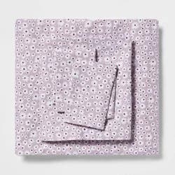 Twin/Twin XL Printed Microfiber Sheet Set Light Purple Daisy - Room Essentials™: Polyester, Botanical Pattern, OEKO-TEX Certified