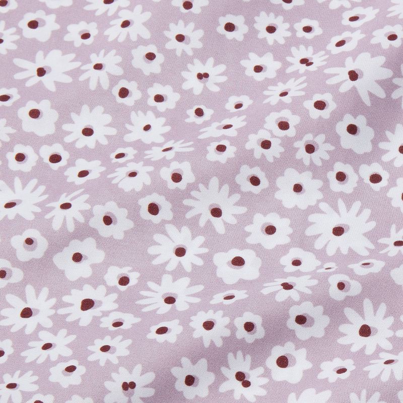 slide 4 of 4, Full Printed Microfiber Sheet Set Light Purple Daisy - Room Essentials™: Polyester, OEKO-TEX Certified, 170 Thread Count, 1 ct