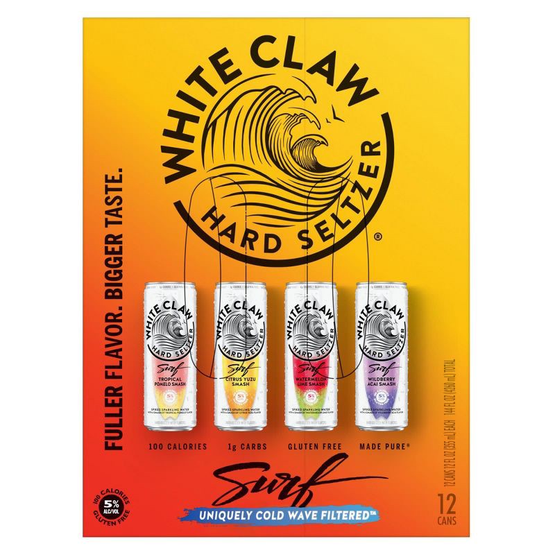 slide 4 of 5, White Claw Hard Seltzer White Claw Surf - 12pk/12 fl oz Cans, 12 ct; 12 fl oz