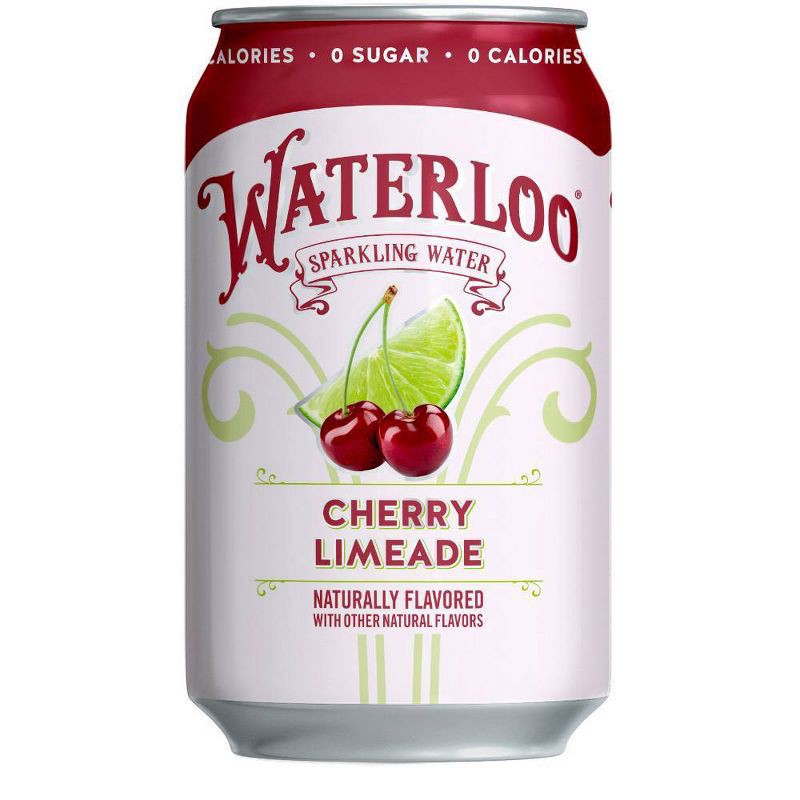 slide 2 of 6, Waterloo Sparkling Water Waterloo Cherry Limeade Sparkling Water - 8pk/12 fl oz Cans, 8 ct; 12 fl oz