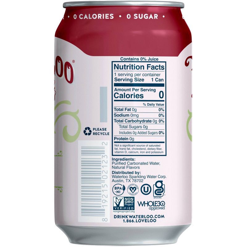 slide 3 of 6, Waterloo Sparkling Water Waterloo Cherry Limeade Sparkling Water - 8pk/12 fl oz Cans, 8 ct; 12 fl oz
