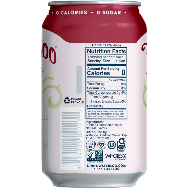 slide 3 of 4, Waterloo Sparkling Water Waterloo Cherry Limeade Sparkling Water - 8pk/12 fl oz Cans, 8 ct; 12 fl oz