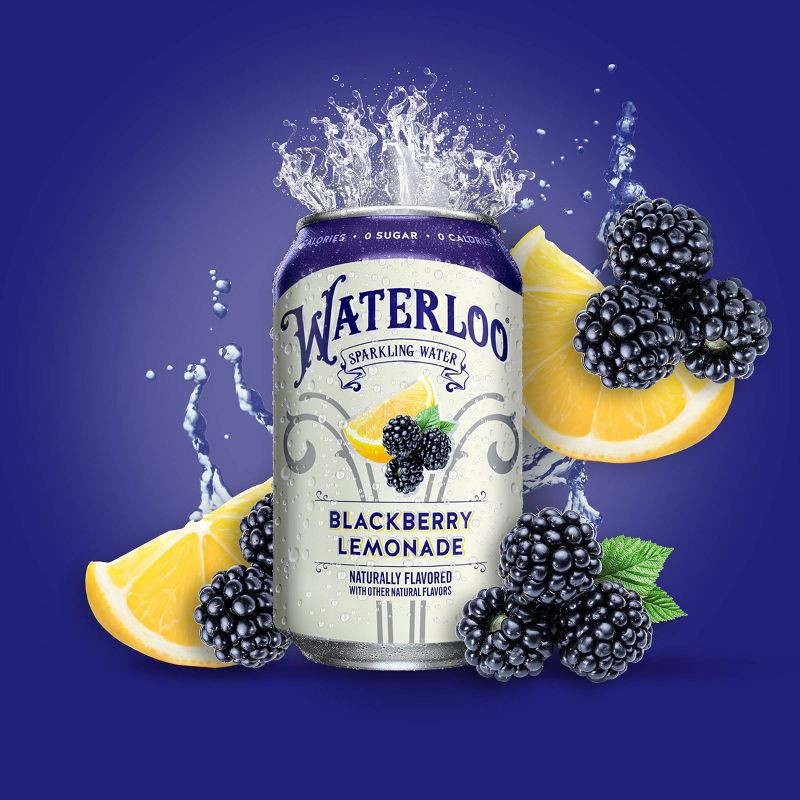 slide 5 of 6, Waterloo Sparkling Water Waterloo Blackberry Lemonade Sparkling Water - 8pk/12 fl oz Cans, 8 ct; 12 fl oz