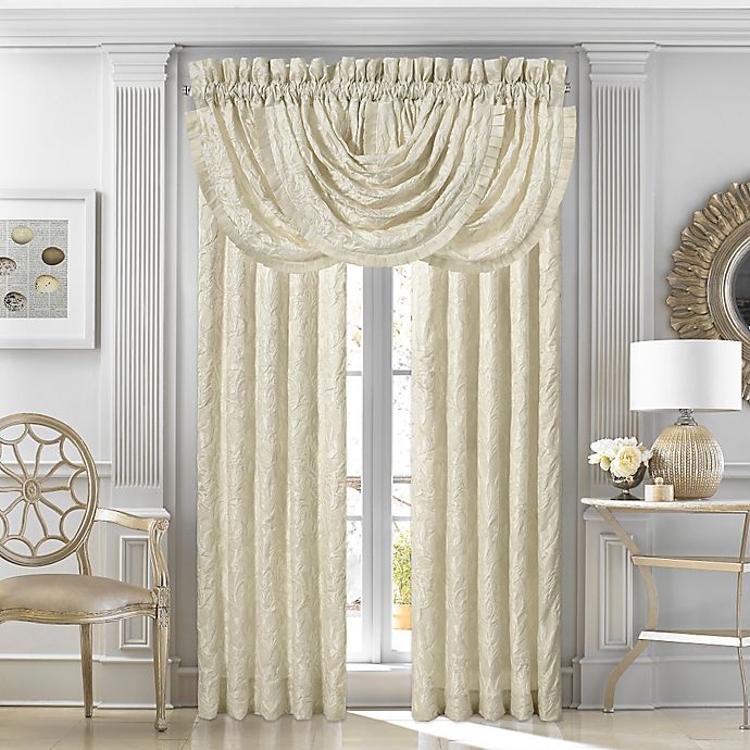 slide 1 of 2, J. Queen New York Marquis Waterfall Window Valance - Ivory, 1 ct
