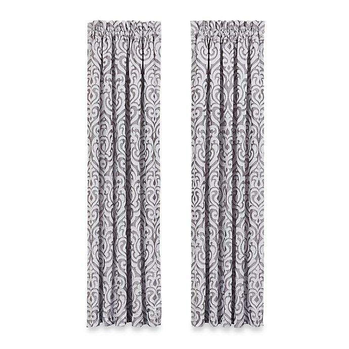 slide 1 of 1, J. Queen New York Luxembourg Window Curtain Panel Pair - Antique Silver, 84 in