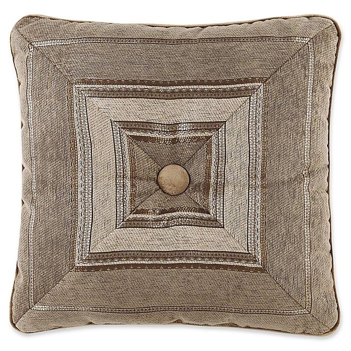 slide 1 of 1, J. Queen New York Bradshaw Tufted Square Throw Pillow - Natural, 1 ct