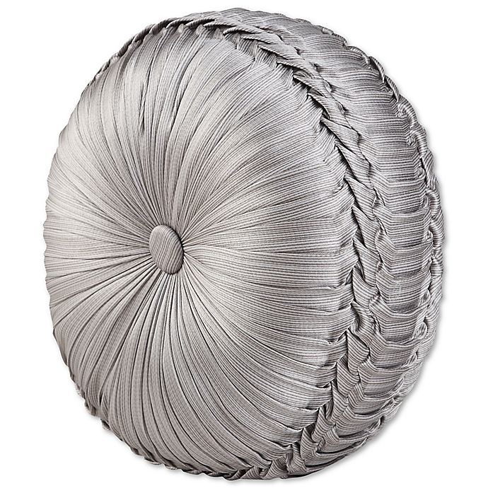 slide 1 of 1, J. Queen New York Chandelier Tufted Round Throw Pillow - Silver, 1 ct