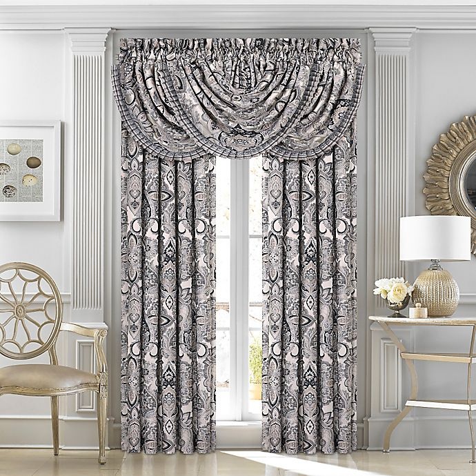 slide 1 of 2, J. Queen New York Guiliana Window Valance - Silver, 1 ct
