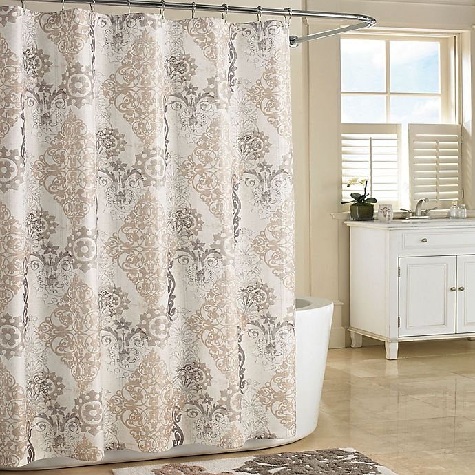 slide 1 of 1, J. Queen New York Galileo Shower Curtain Long - Natural, 70 in x 84 in