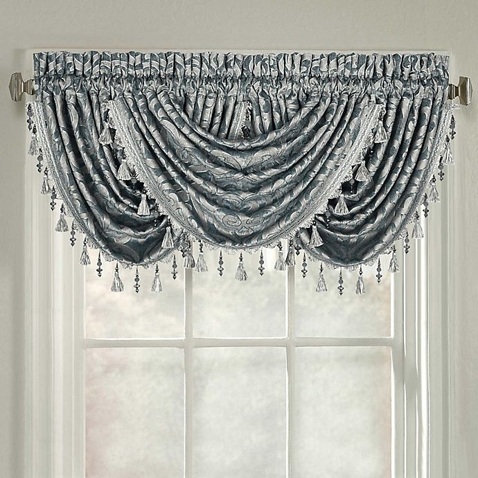 slide 2 of 2, J. Queen New York Sicily Waterfall Window Valance - Teal, 1 ct