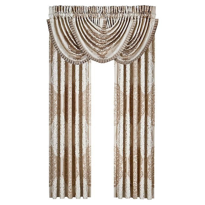 slide 1 of 3, J. Queen New York La Scala Rod Pocket Waterfall Window Valance - Gold, 1 ct