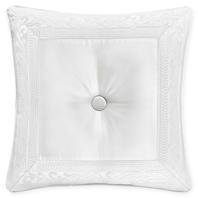 slide 1 of 1, J. Queen New York Bianco Tufted Square Throw Pillow - White, 1 ct