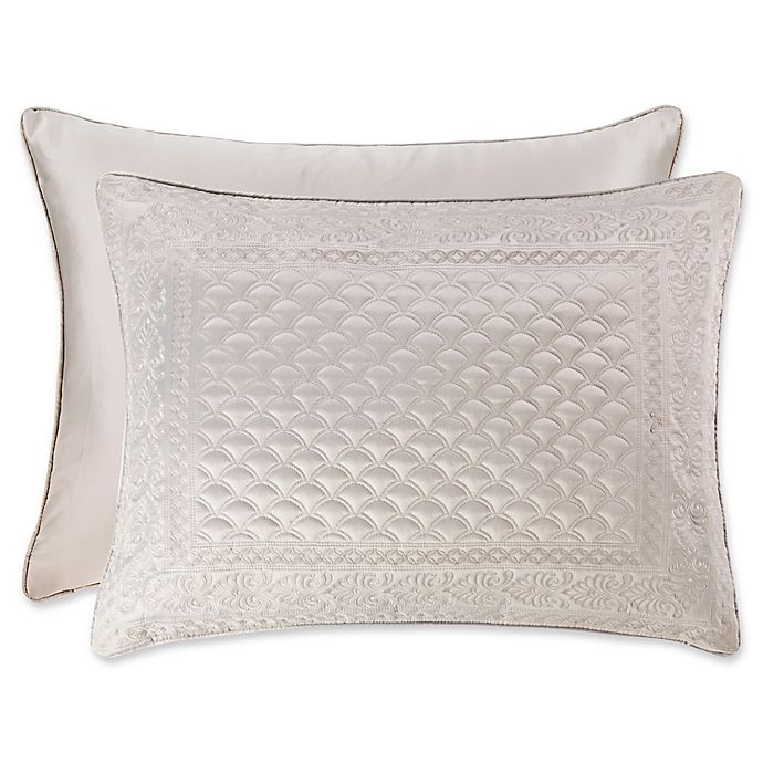 slide 1 of 1, J. Queen New York Zilara King Pillow Sham - Silver, 1 ct