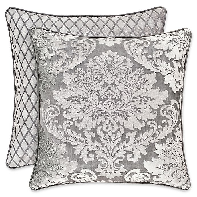 slide 1 of 1, J. Queen New York Bel Air Medallion Square Throw Pillow - Silver, 1 ct
