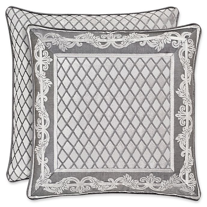 slide 1 of 1, J. Queen New York Bel Air Square Throw Pillow - Silver, 1 ct