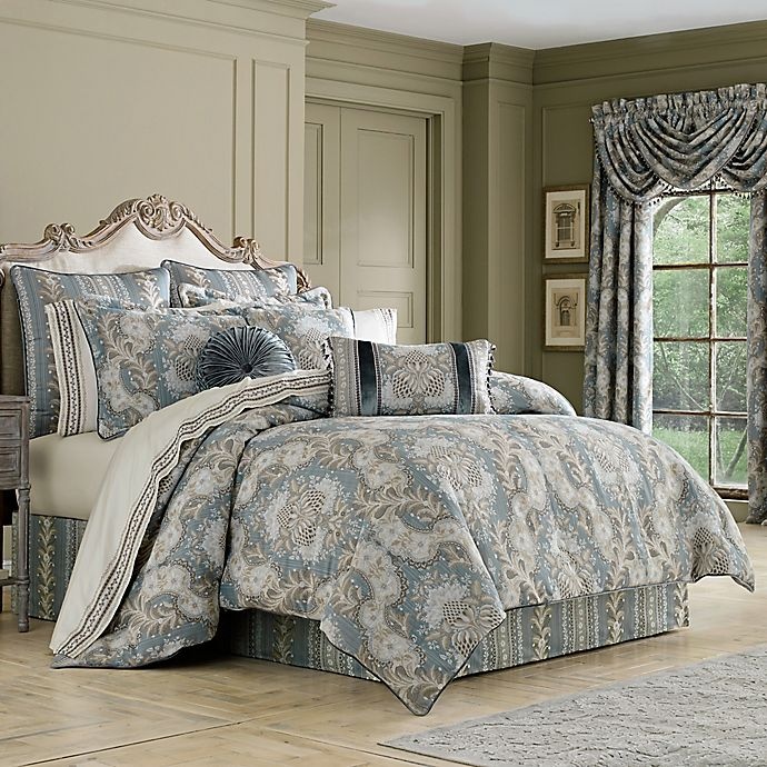 slide 1 of 2, J. Queen New York Crystal Palace Jacquard Queen Comforter Set - French Blue, 1 ct