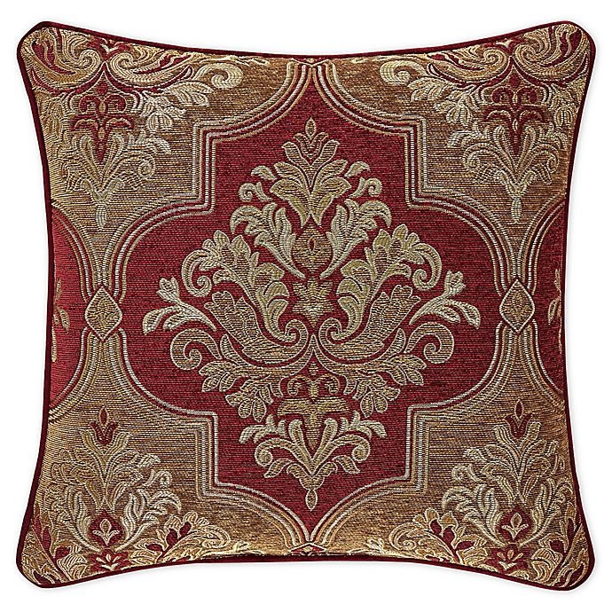 slide 1 of 3, J. Queen New York Maribella Damask Throw Pillow - Crimson, 1 ct