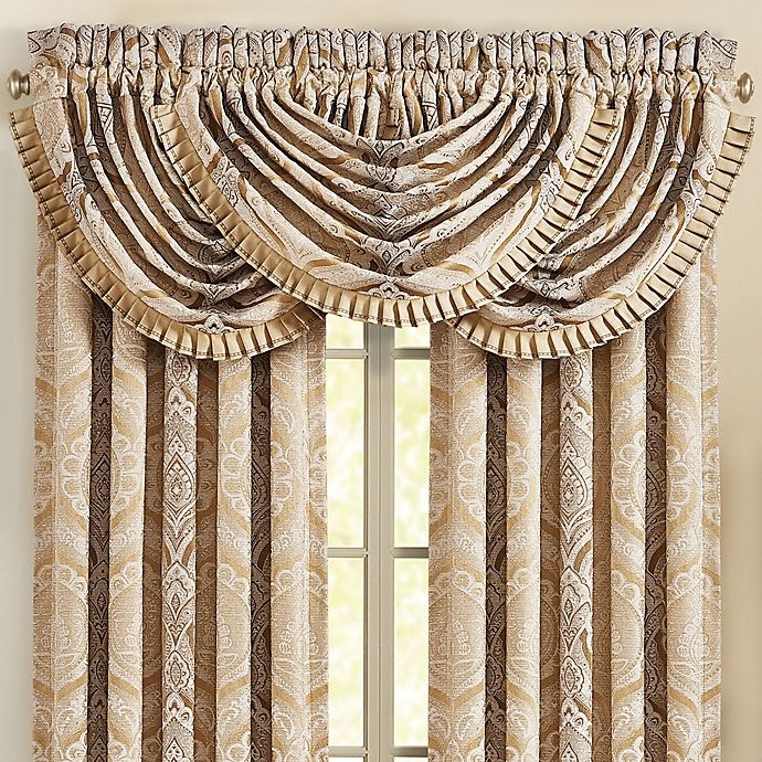 slide 1 of 2, J. Queen New York Gianna Waterfall Valance - Gold, 1 ct