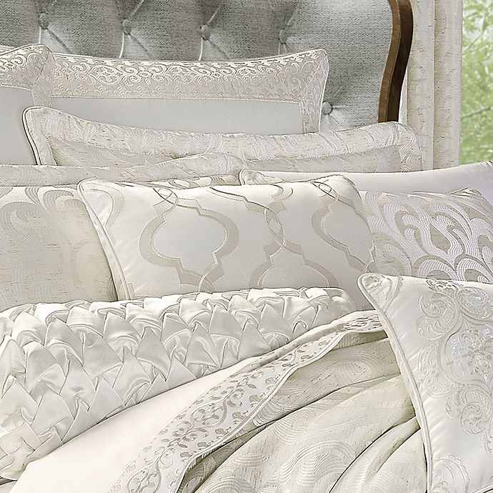 slide 2 of 2, J. Queen New York Cordelia Square Throw Pillow - White, 18 in