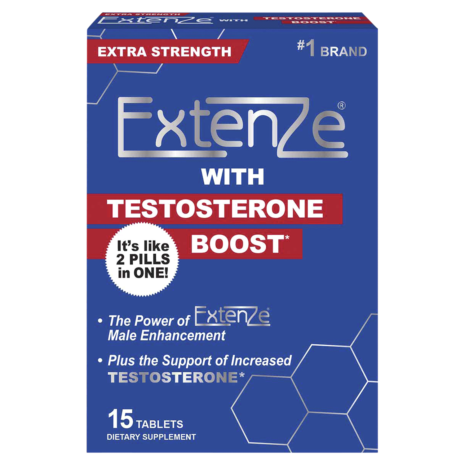 slide 1 of 2, Extenze Testosterone Boost Tab, 15 ct