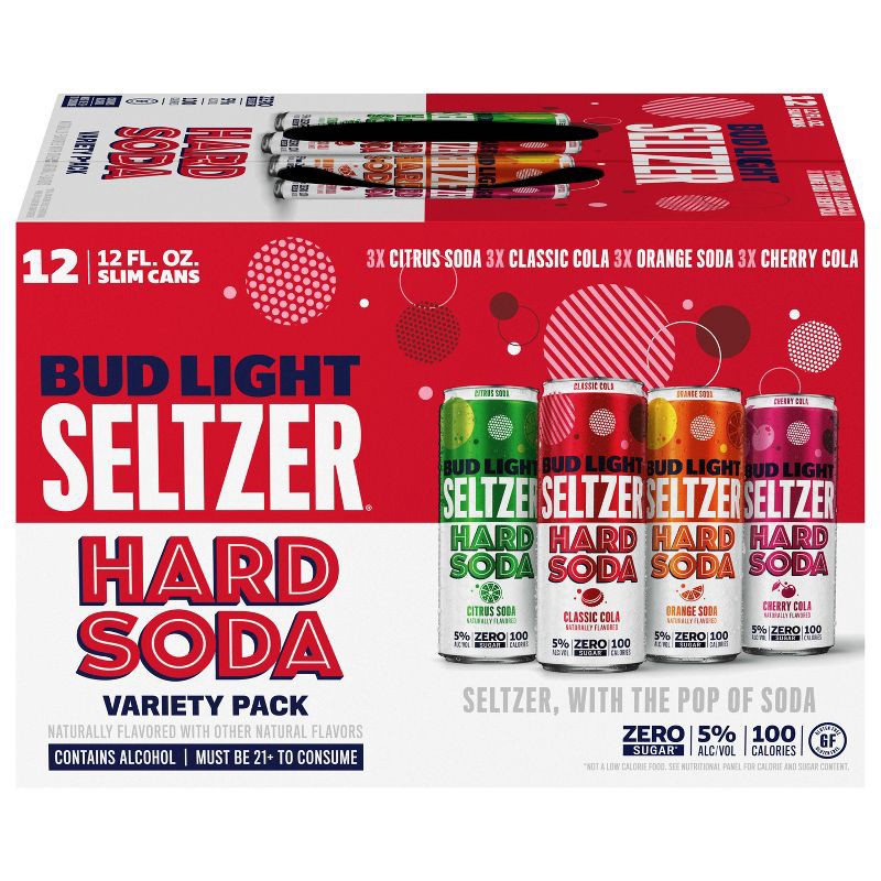 slide 6 of 10, Bud Light Seltzer Hard Soda Variety - 12pk/12 fl oz Cans, 12 ct; 12 fl oz