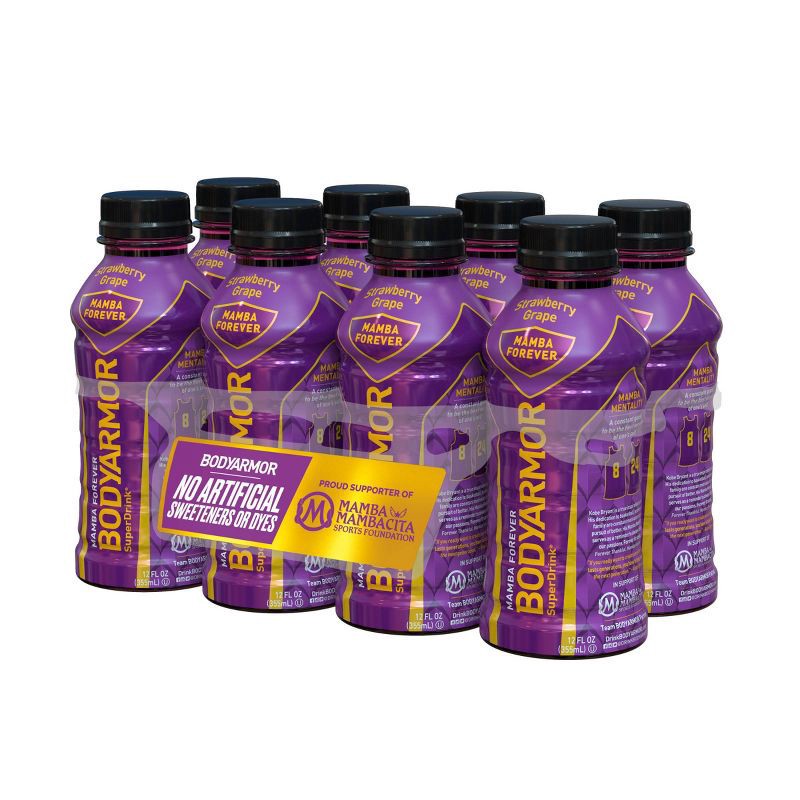 slide 3 of 5, BODYARMOR Strawberry Grape Mamba Forever Sports Drink Multipack - 8pk/12 fl oz Bottles, 8 ct; 12 fl oz