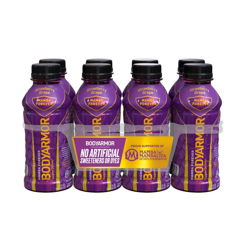 slide 1 of 5, BODYARMOR Strawberry Grape Mamba Forever Sports Drink Multipack - 8pk/12 fl oz Bottles, 8 ct; 12 fl oz