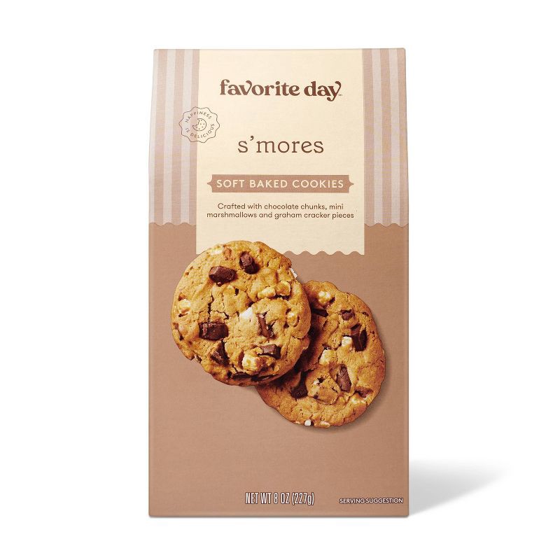 slide 1 of 4, S'mores Soft Baked Cookies - 8oz - Favorite Day™, 8 oz