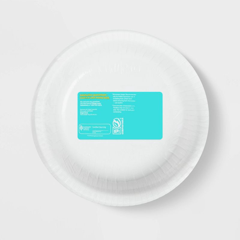 slide 3 of 3, Green Floral Paper Bowl 20oz/28ct - up&up™, 28 ct; 20 oz