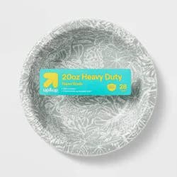 Green Floral Paper Bowl 20oz/28ct - up&up™
