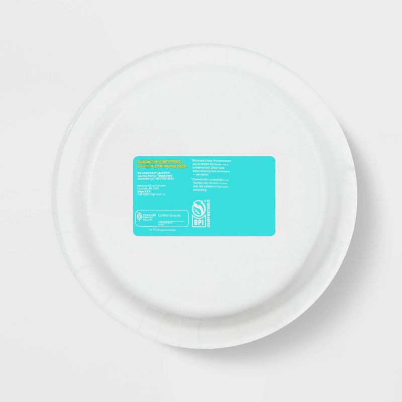 slide 3 of 3, Green Botanical Paper Plate 10" - 54ct - up&up™, 54 ct