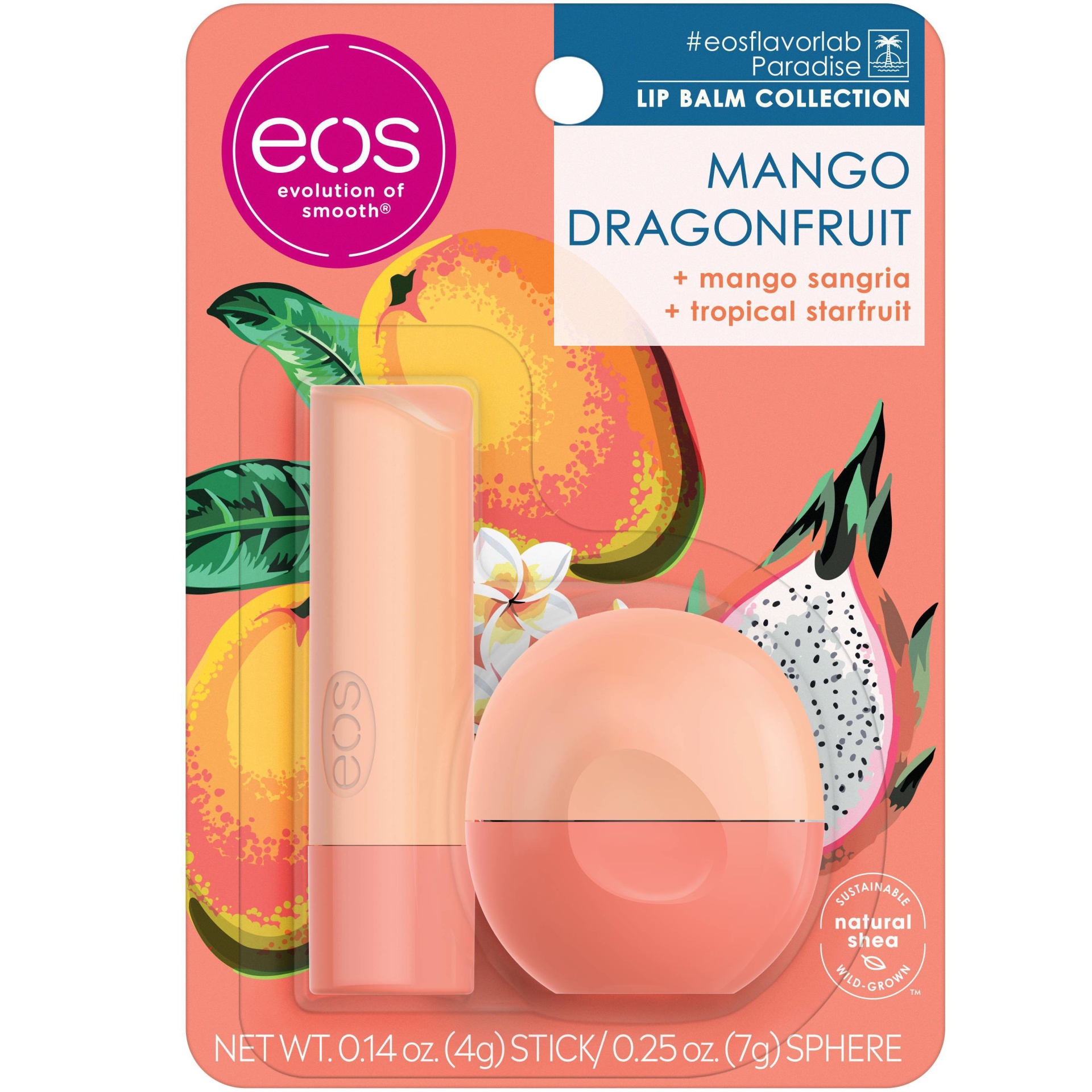 slide 1 of 4, eos Mango Dragonfruit Stick and Sphere Lip Balm Combo - 2ct, 2 ct