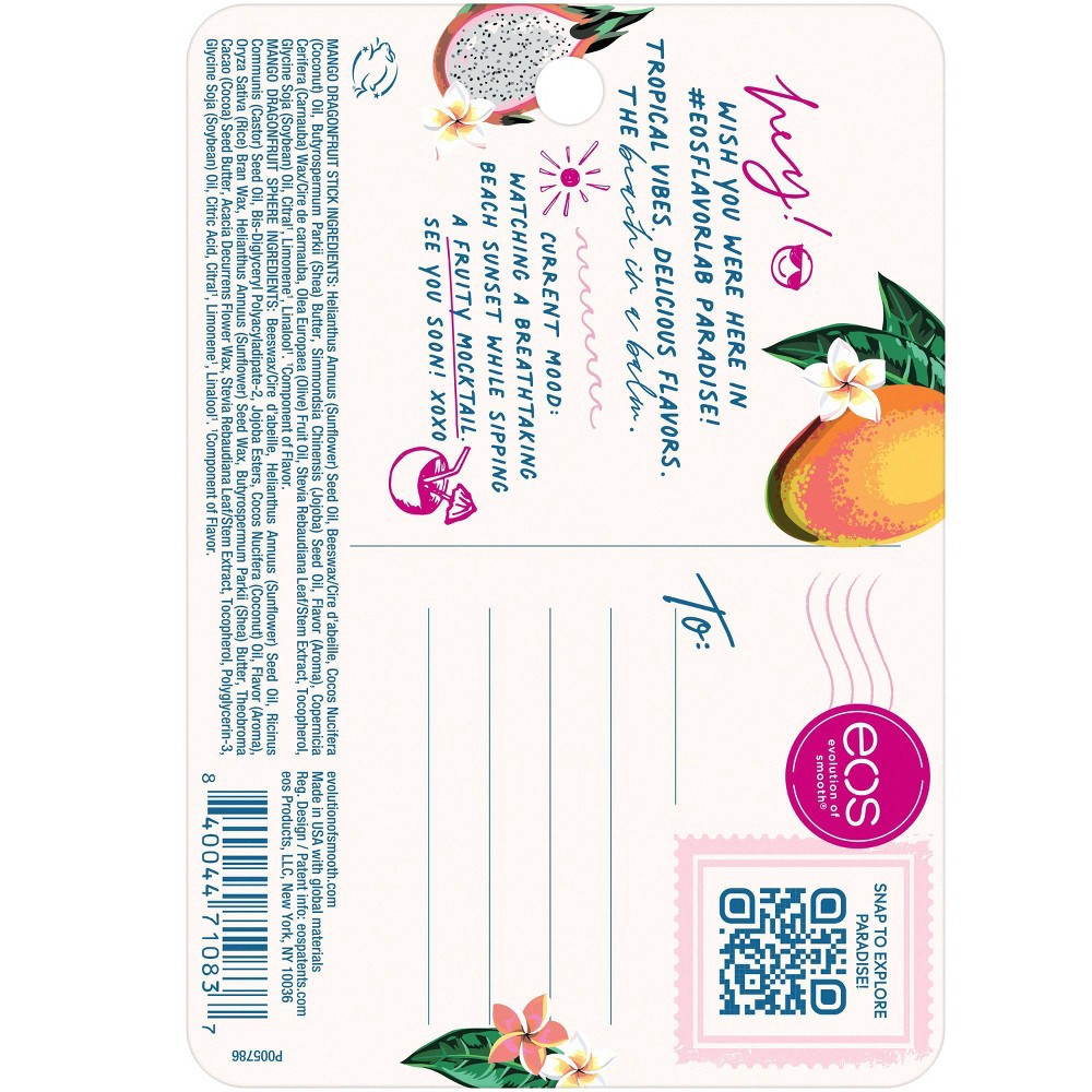 slide 3 of 4, eos Mango Dragonfruit Stick and Sphere Lip Balm Combo - 2ct, 2 ct