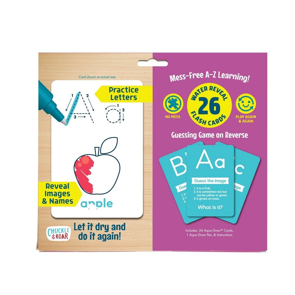 Aqua Draw ABCs Reusable Flash Cards Chuckle & Roar 1 ct Shipt