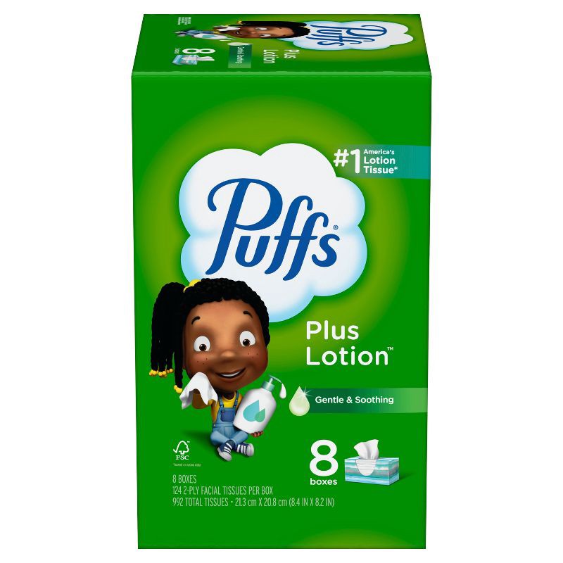 slide 13 of 16, Puffs Plus Lotion Facial Tissue - 8pk/992ct, 8 ct, 992 ct