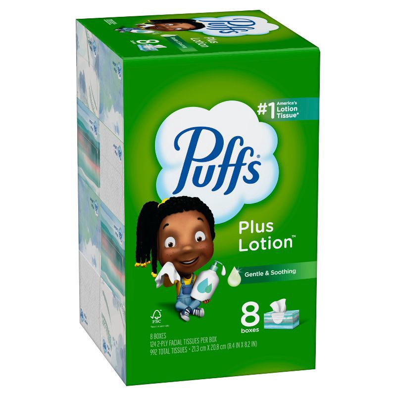 slide 16 of 16, Puffs Plus Lotion Facial Tissue - 8pk/992ct, 8 ct, 992 ct